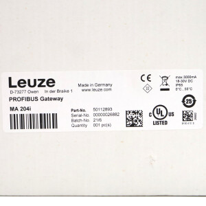 Leuze Profibus Gateway MA 204i 50112893 OVP