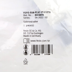 Festo Magnetventil VUVG-B18-P53E-ZT-F-1T1L 8004895 OVP