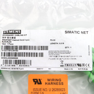 Siemens Industrial Ethernet TP XP Cord RJ45/RJ45 6XV1870-3RH60 OVP