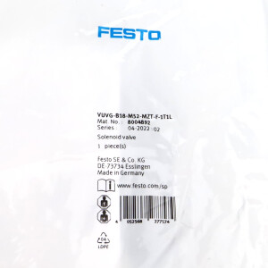 Festo Magnetventil VUVG-B18-M52-MZT-F-1T1L 8004892 OVP