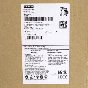 Siemens Leistungsschütz 3RT2037-1KB44-3MA0 OVP