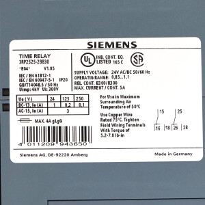 Siemens Zeitrelais 3RP2525-2BB30 OVP