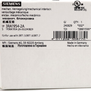 Siemens Mechanische Verriegelung 3RA1954-2A OVP