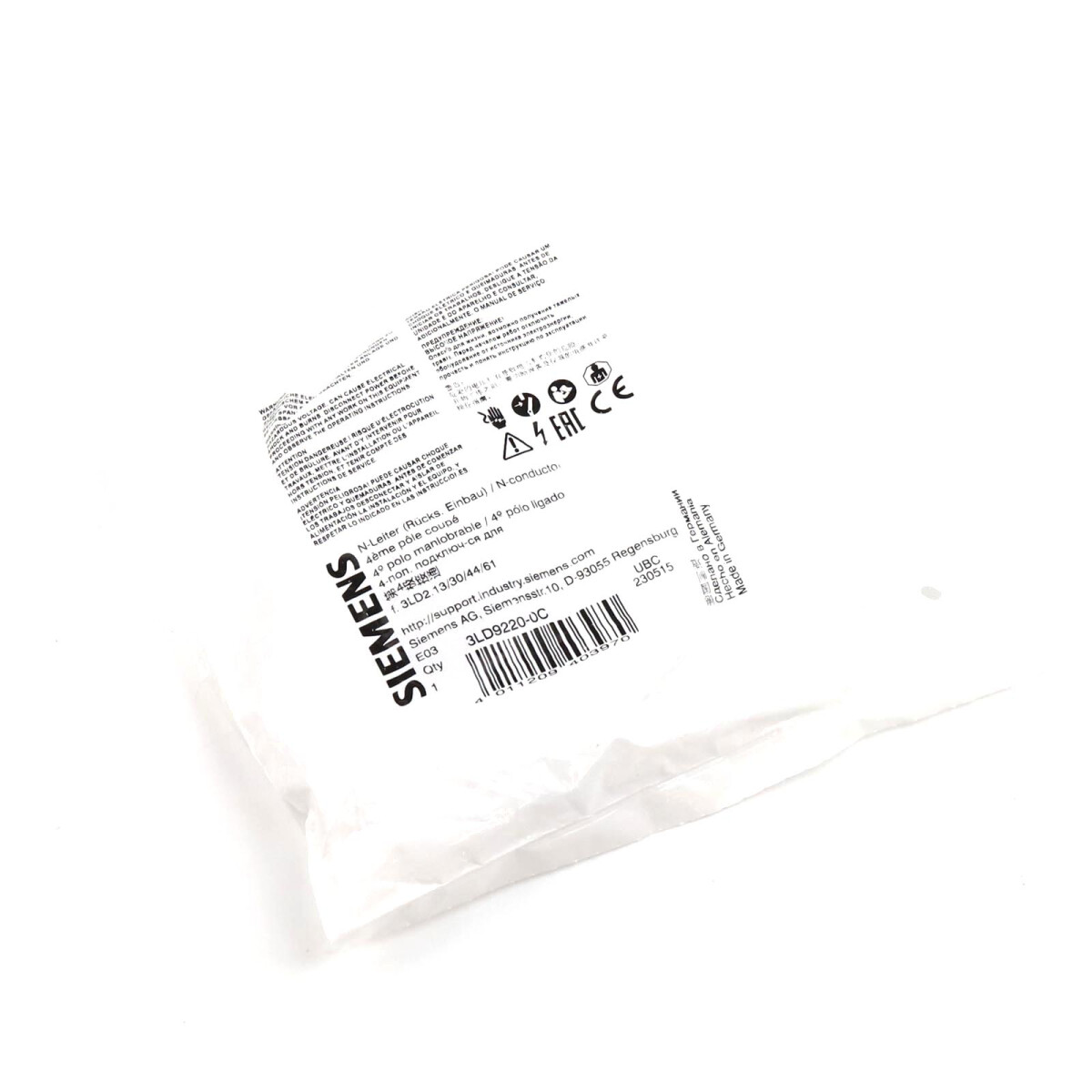 Siemens N-Leiter 3LD9220-0C OVP