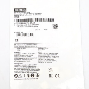 Siemens Beschriftungsschild 3SU1900-0AY61-0AA0 (10Stk.) OVP