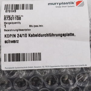 Murrplastik Kabeldurchführungsplatte KDP/N 24/10 87301108 OVP