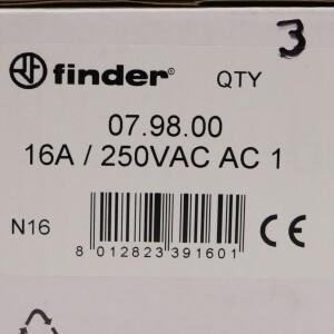 Finder Schaltschrank-Steckdose 07.98.00 (3Stk.) OVP