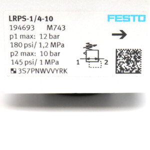 Festo Präzisions-Druckregelventil LRPS-1/4-10 194693 OVP