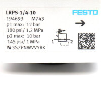 Festo Präzisions-Druckregelventil LRPS-1/4-10 194693 OVP