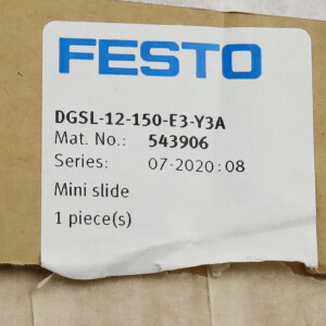 Festo Mini-Schlitten DGSL-12-150-E3-Y3A 543906 OVP