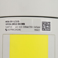 Festo Druckaufbau- und Entlüftungsventil MS6-SV-1/2-D-10V24-2M12-SO-WB 548713 OVP