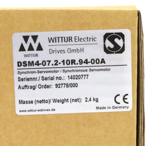 Wittur Servomotor DSM4-07.2-10R.94-00A OVP