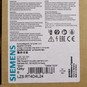 Siemens Steckrelais Komplettgerät LZS:RT4D4L24 (5Stk.) OVP