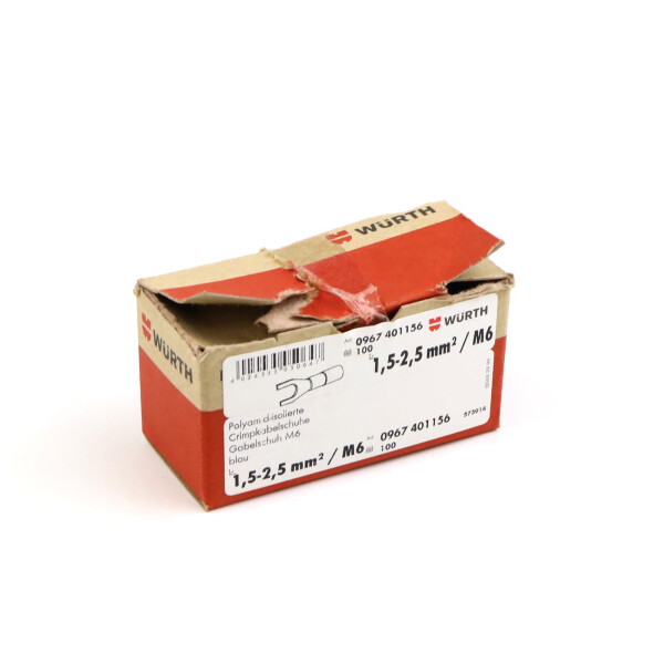 Würth Crimpkabelschuh Gabelform Polyamid-isoliert 0967401156  (100Stk.) OVP