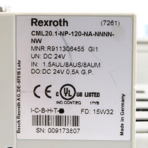 Rexroth IndraControl L20 CML20.1-NP-120-NA-NNNN-NW R911306455 NOV