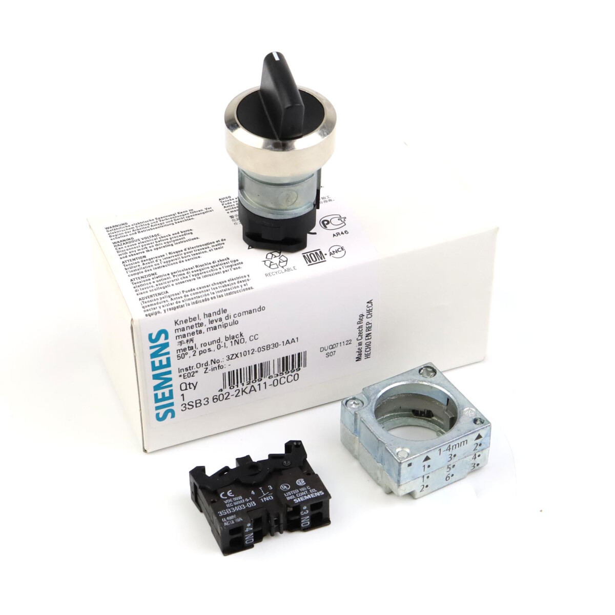 Siemens Knebelschalter 3SB3602-2KA11-0CC0 OVP