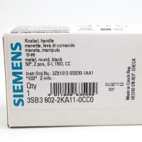 Siemens Knebelschalter 3SB3602-2KA11-0CC0 OVP