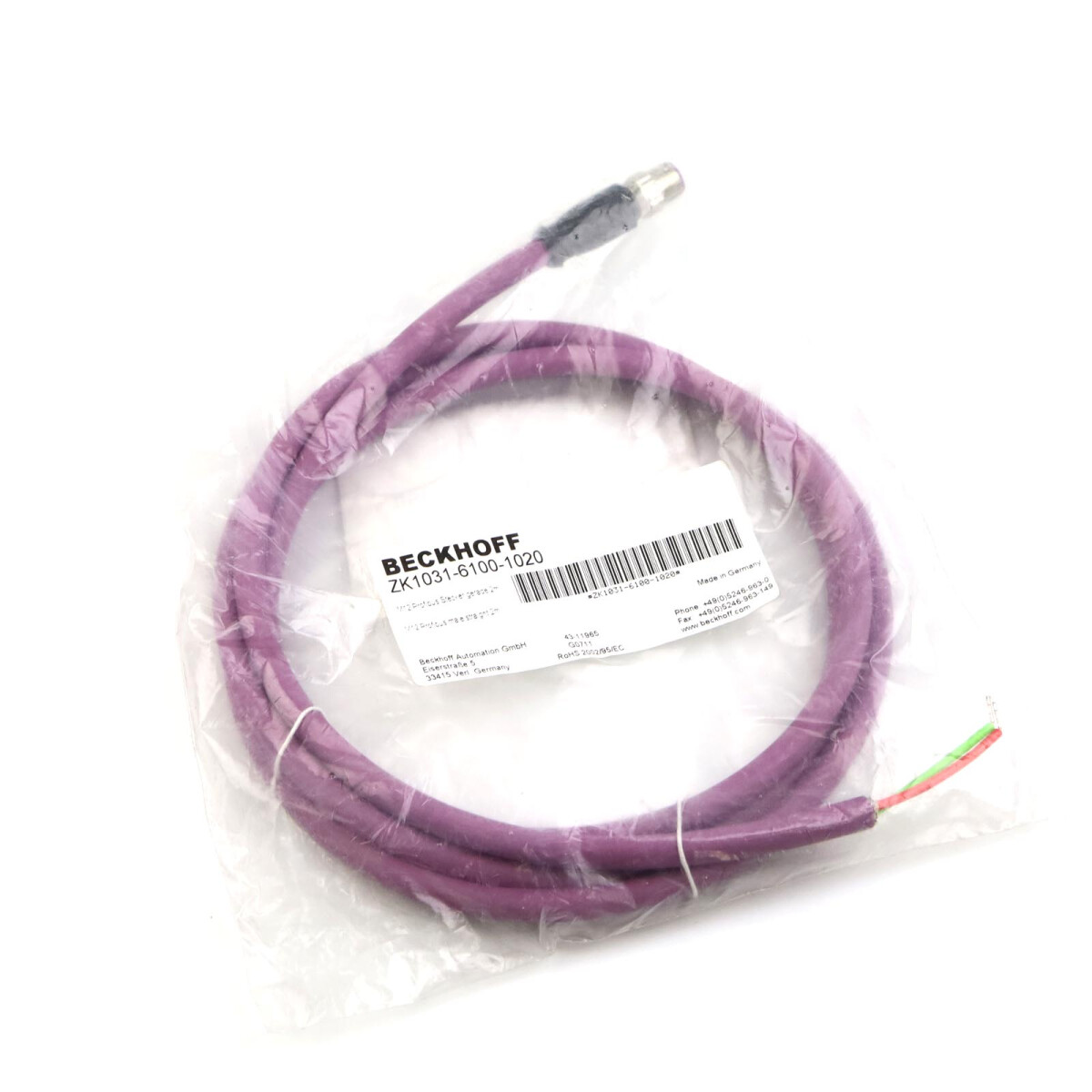 Beckhoff PROFIBUS-Leitung ZK1031-6100-1020 2m OVP