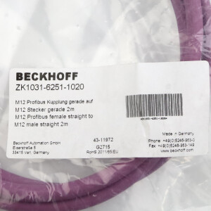 Beckhoff PROFIBUS-Leitung ZK1031-6251-1020 2m OVP