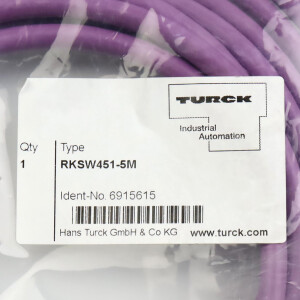 Turck PROFIBUS-Leitung RKSW451-5M 6915615 OVP