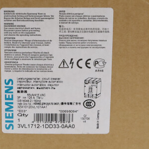 Siemens Leistungsschalter 3VL1712-1DD33-0AA0 OVP