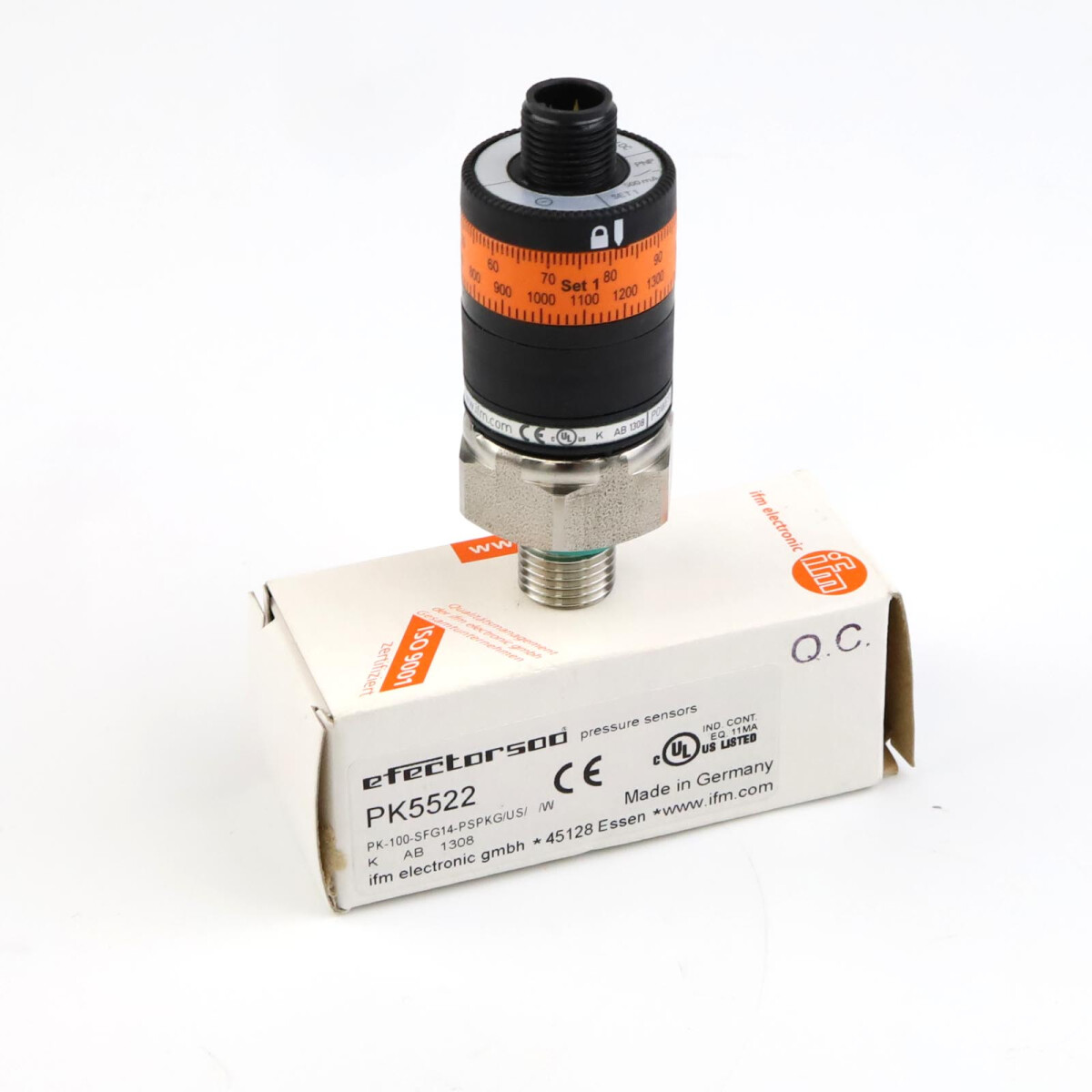 ifm Druckschalter PK5522 PK-100-SFG14-PSPKG/US/ /W OVP
