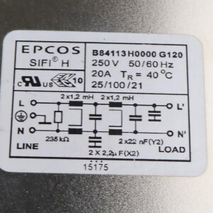 EPCOS Netzfilter B84113H0000G120 250V NOV