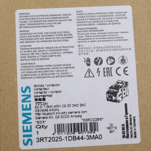 Siemens Leistungsschütz 3RT2025-1DB44-3MA0 OVP