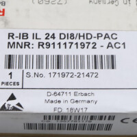 Rexroth Interface-Module R-IB IL 24 DI 8/HD-PAC R911171972-AC1 SIE