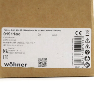 Wöhner Profilklemme 01911000 (3Stk.) OVP