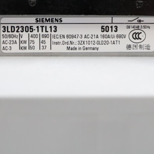 Siemens Sentron Lasttrennschalter 3LD2305-1TL13 OVP