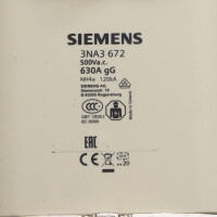 Siemens NH-Sicherungseinsatz 3NA3672 OVP