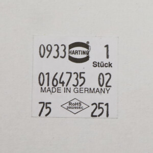 Harting Einsatz Han 16E-AV-F-RECHTS-MK 09330164735 OVP