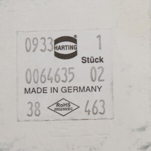 Harting Einsatz Han 6E-AV-M-RECHTS-MK 09330064635 OVP