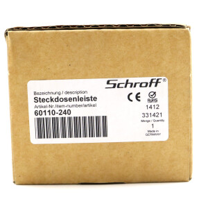 Schroff USA-Steckdosenleiste 60110-240 OVP