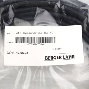 Berger Lahr Motorleitung IclA Ixx Cable (power, STAK 200) 10m 0062501470100 OVP