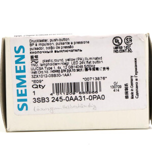 Siemens Leuchtdrucktaster 3SB3245-0AA31-0PA0 OVP