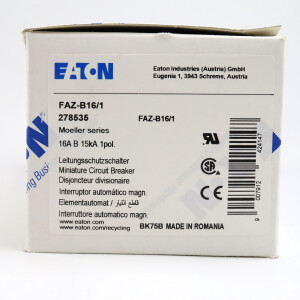 Eaton Leitungsschutzschalter FAZ-B16/1 278535 (4Stk.) OVP