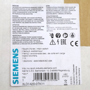 Siemens Lasttrennschalter 3LD5420-0TK11 OVP