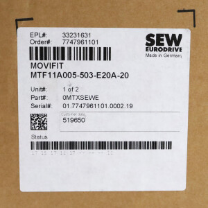 SEW EURODRIVE MOVIFIT Anschlussbox MTF11A005-503-E20A OVP