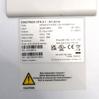 emotron Frequenzumrichter VFX48-074 54DE-OA-NNNBAP--UA OVP