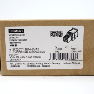 Siemens Leistungsschütz 3RT2017-1BB44-3MA0 OVP
