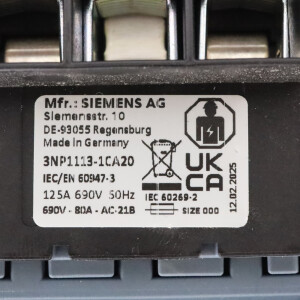Siemens Sicherungslasttrennschalter 3NP1113-1CA20 NOV