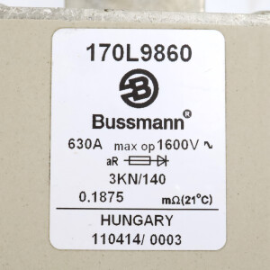 Bussmann Sicherungseinsatz 170L9860 GEB