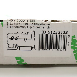 WAGO 2-Leiter/1-Pin-Basisklemme 2022-1304 (87Stk.) OVP