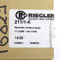 Riegler Manometer 211/1-K 101747  OVP