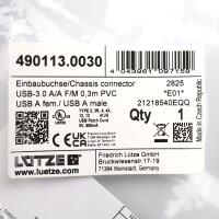 Lütze USB 3.0-Einbaudose 490113.0030 OVP
