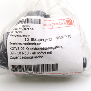 Murrplastik Kabeldurchführungstülle KDT/Z 09 09-10 (10Stk.) OVP
