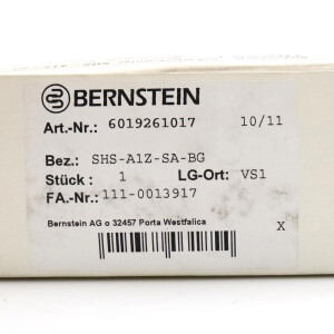 BERNSTEIN Sicherheits-Schaltscharnier SHS-A1Z-SA-BG 6019261017 OVP