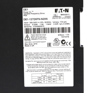 Eaton Drehzahlstarter DE1-127D0FN-N20N 174331 OVP